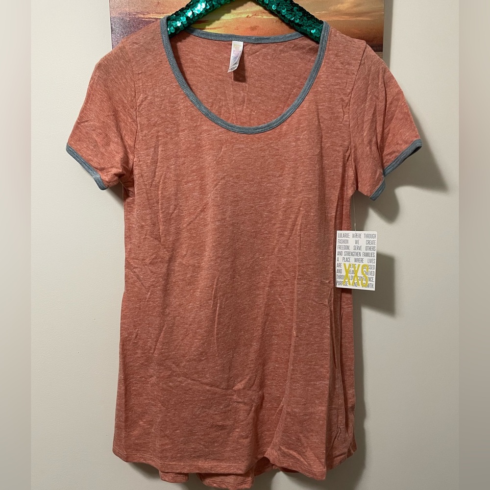Lularoe classic tee shirt tshirt orange nwt Xxs